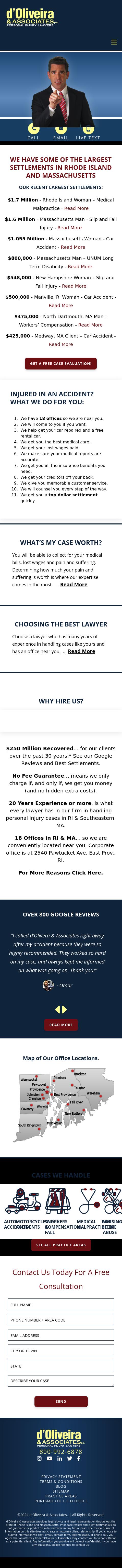 d'Oliveira & Associates - Coventry RI Lawyers
