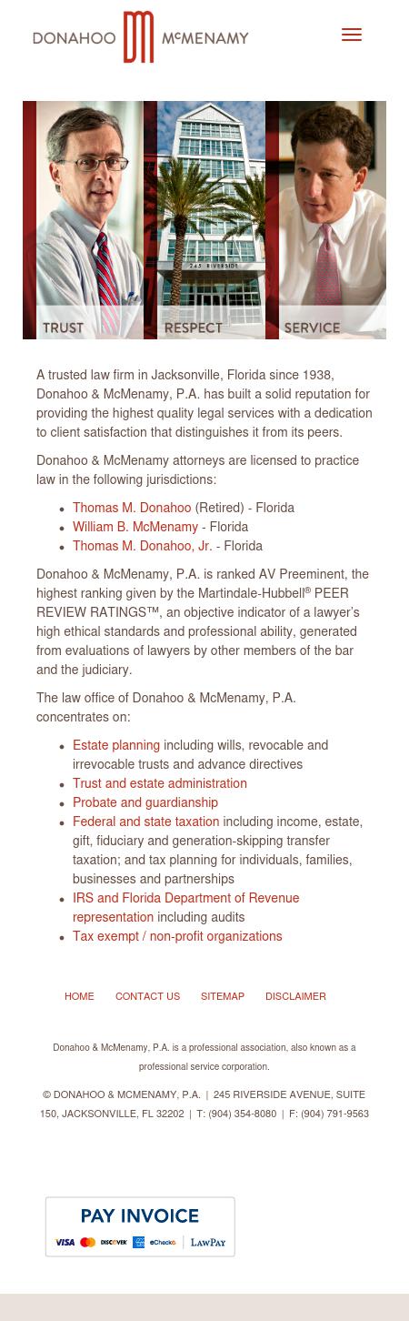 Donahoo & McMenamy PA - Jacksonville FL Lawyers