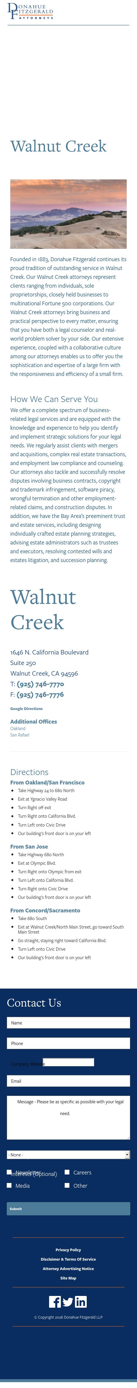Donahue Fitzgerald of Walnut Creek - Walnut Creek CA Lawyers