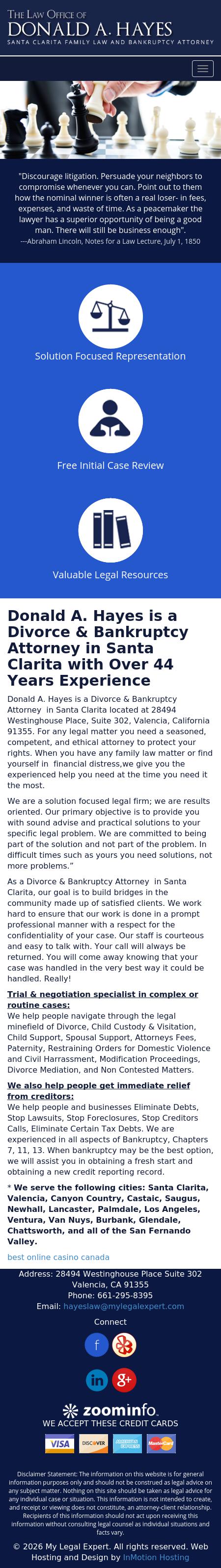 Donald A. Hayes Attorney At Law - Valencia CA Lawyers