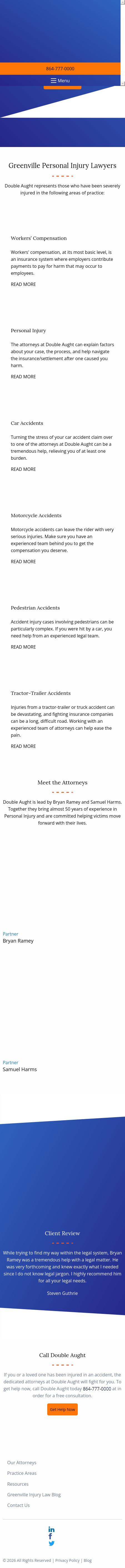 Double Aught Injury Lawyers - Powdersville SC Lawyers