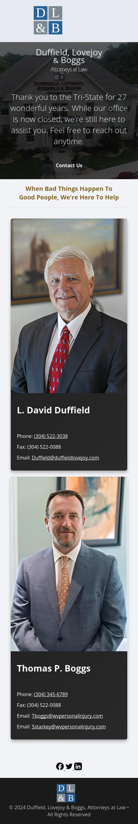 Duffield, Lovejoy, Stemple & Boggs, Attorneys at Law - Huntington WV Lawyers