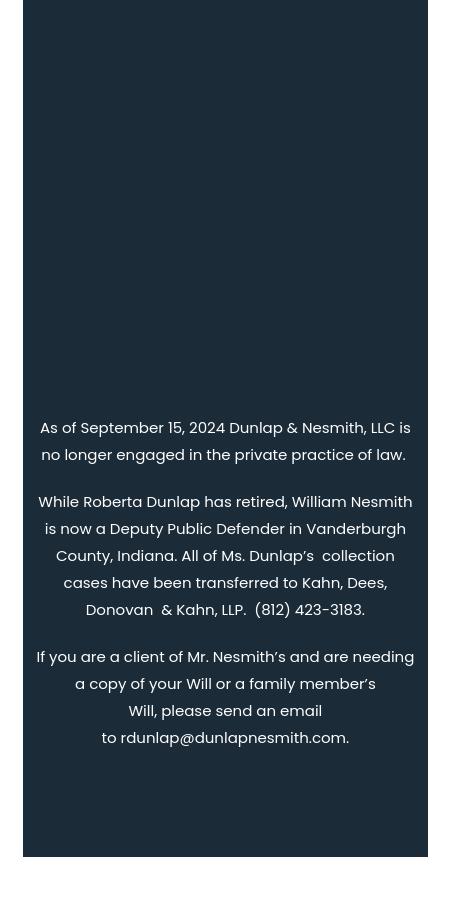 Dunlap & Nesmith LLC - Evansville IN Lawyers