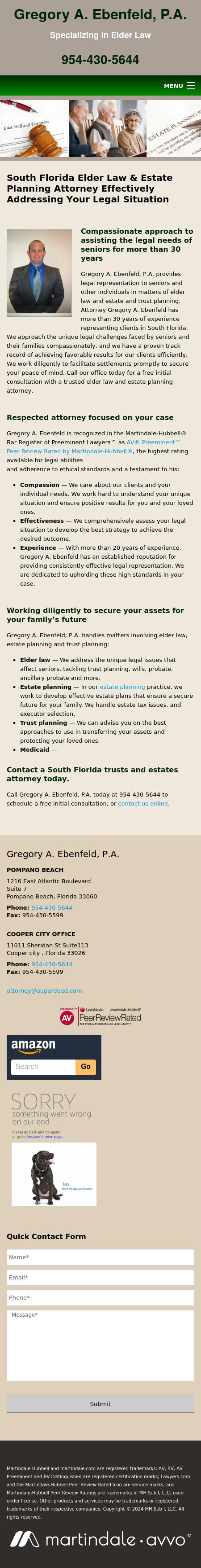 Ebenfeld, Gregory A PA - Hollywood FL Lawyers