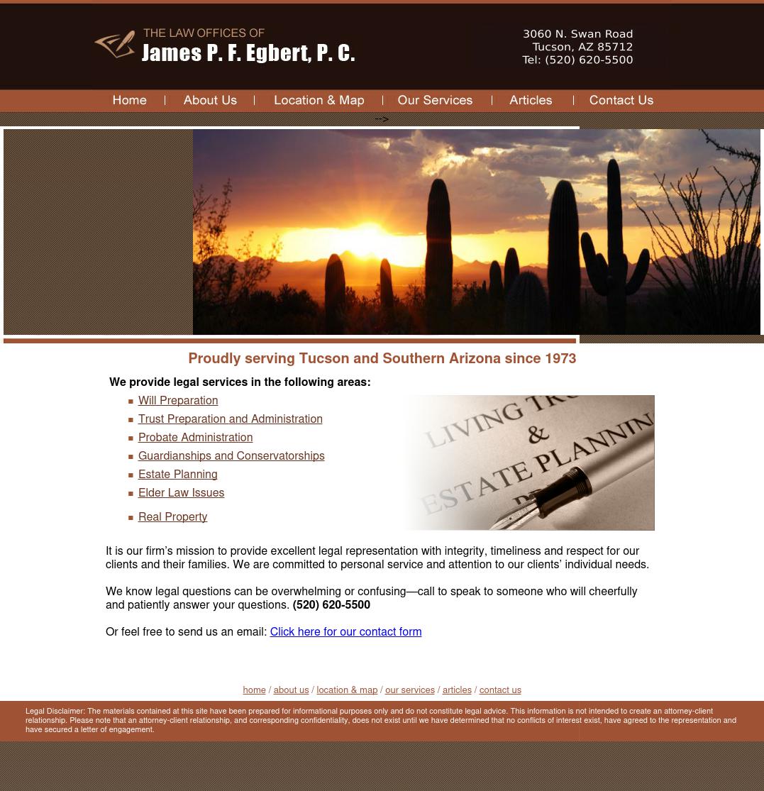 Egbert James P F - Tucson AZ Lawyers