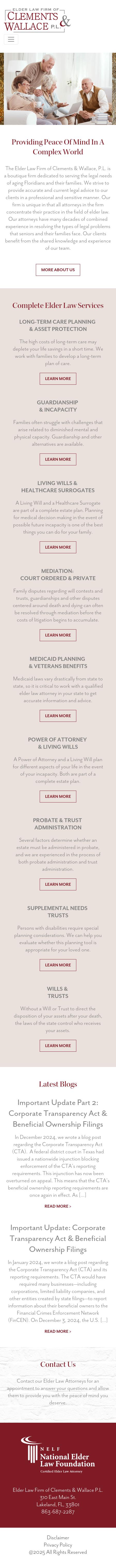 Elder Law Firm of Clements & Wallace, P.L. - Lakeland FL Lawyers