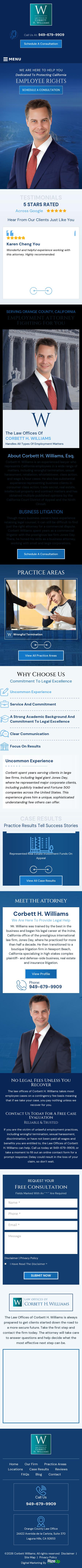 Law Offices of Corbett H. Williams - Laguna Hills CA Lawyers