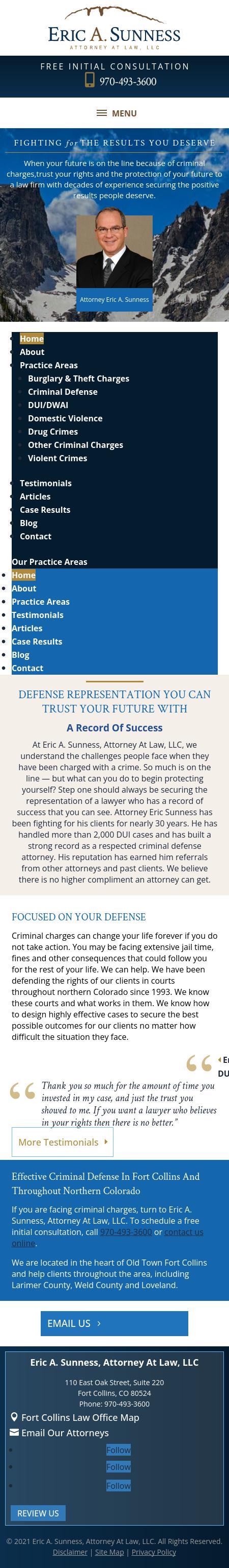 Eric A. Sunness, Attorney at Law, LLC - Fort Collins CO Lawyers