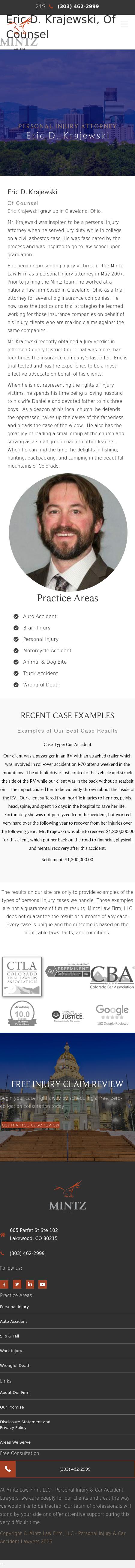 Eric D. Krajewski - Lakewood CO Lawyers
