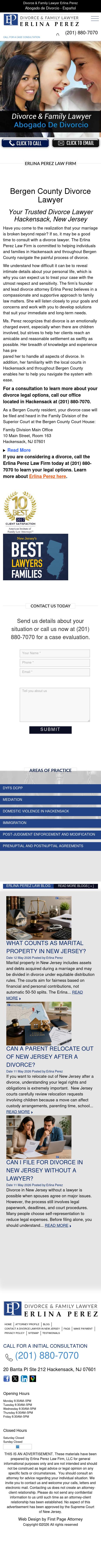 Erlina Perez Law Firm, LLC	 - Hackensack NJ Lawyers