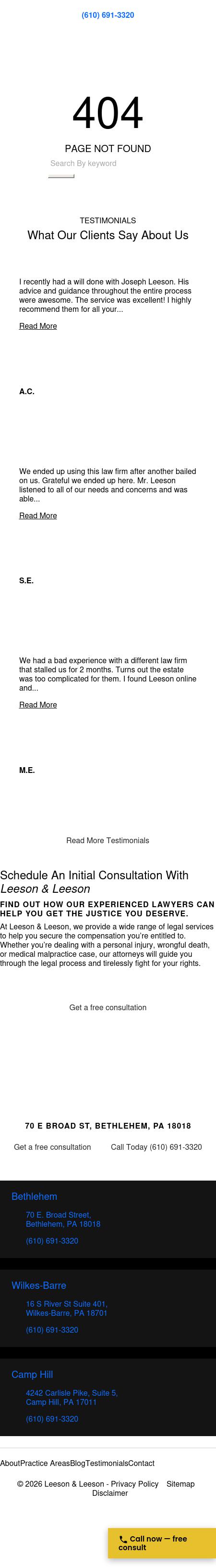 Leeson & Leeson - Bethlehem PA Lawyers