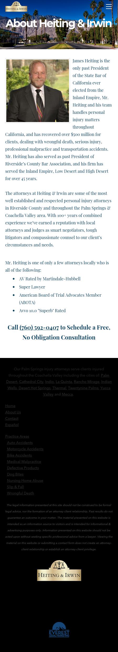 Coachella Valley Injury Law - Palm Springs CA Lawyers