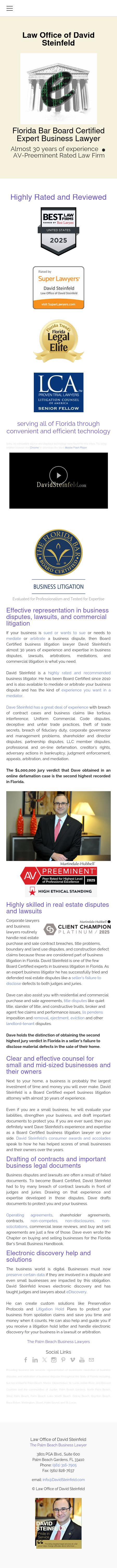 Law Office of David Steinfeld, P.L. - Palm Beach Gardens FL Lawyers