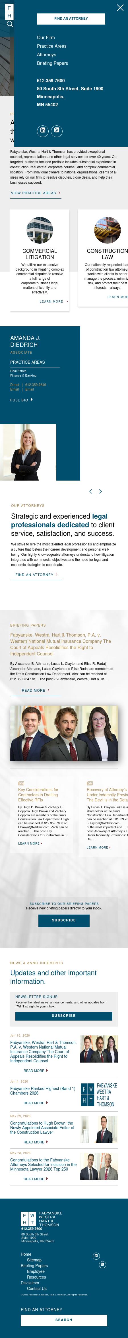 Fabyanske Westra Hart & Thomson PA - Minneapolis MN Lawyers