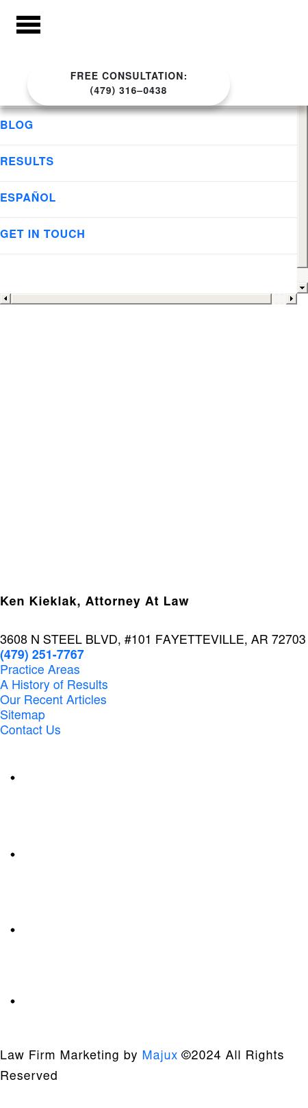 Ken Kieklak, Attorney at Law - Fayetteville AR Lawyers