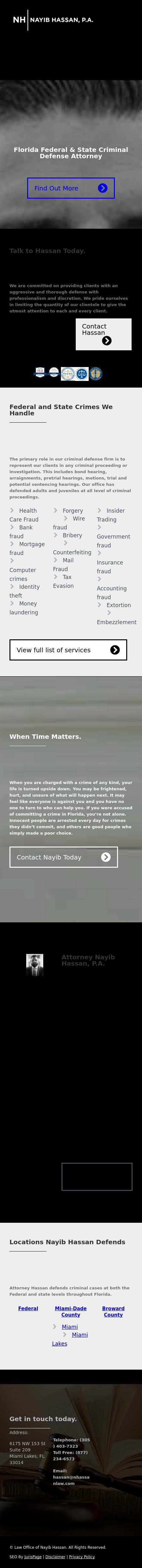 Federal and State Criminal Attorney Nayib Hassan, P.A. - Miami Lakes FL Lawyers