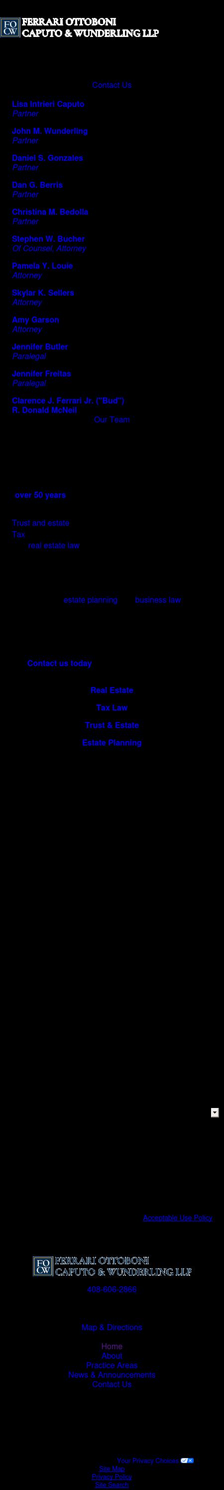 Ferrari Ottoboni Caputo & Wunderling LLP - San Jose CA Lawyers