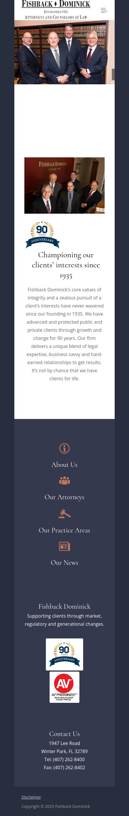 Fishback, Dominick - Orlando FL Lawyers