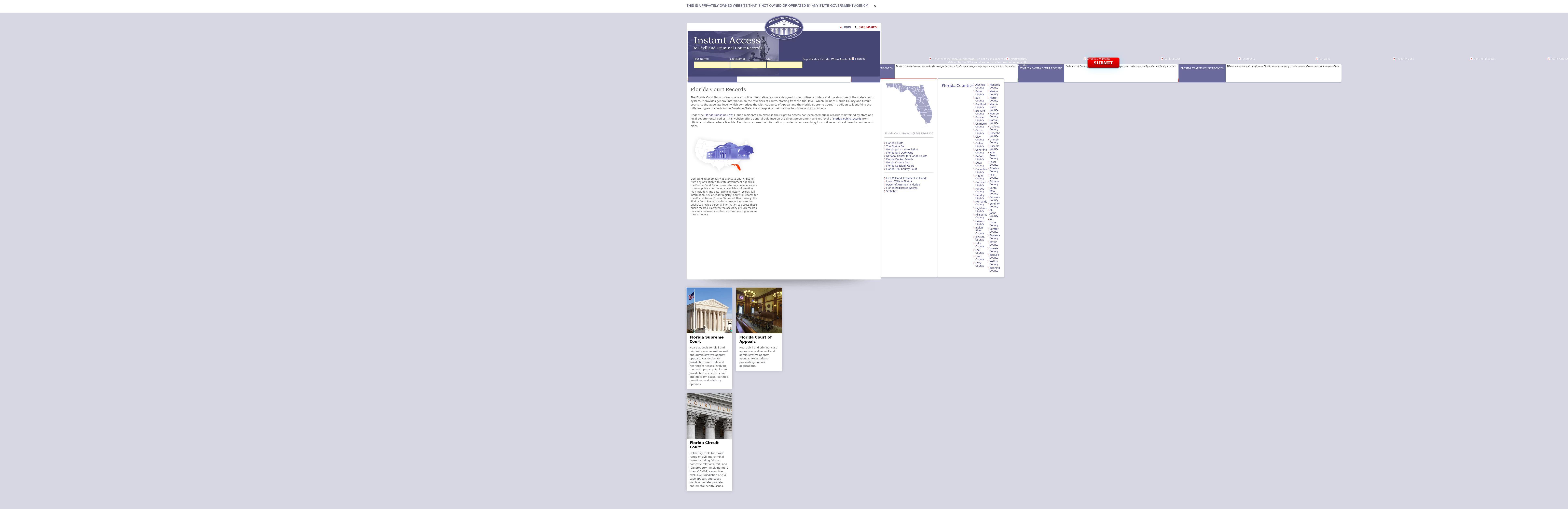 Florida Court Records - Tallahassee FL Lawyers
