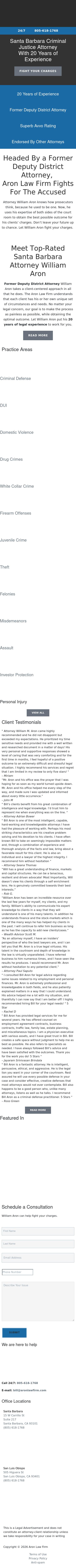 Law Office of William M. Aron - Santa Barbara CA Lawyers