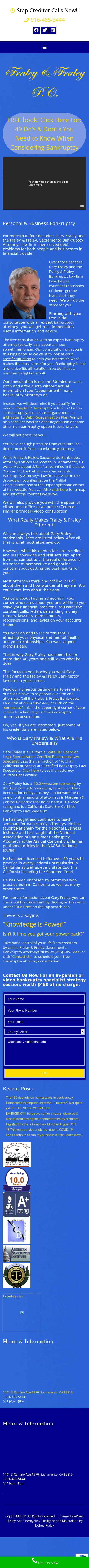 Fraley & Fraley, Sacramento Bankruptcy Attorneys - Sacramento CA Lawyers
