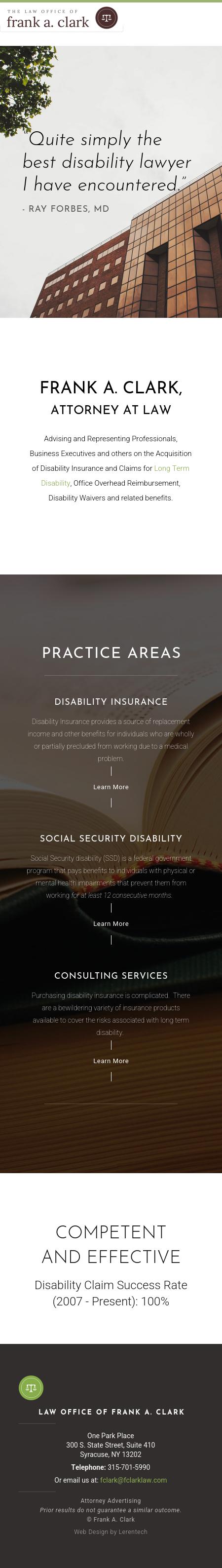 Frank A Clark Law Office - Syracuse NY Lawyers