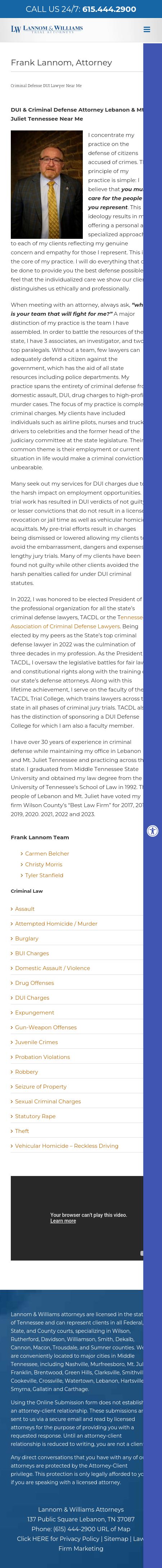 Frank Lannom Law Group - Lebanon TN Lawyers