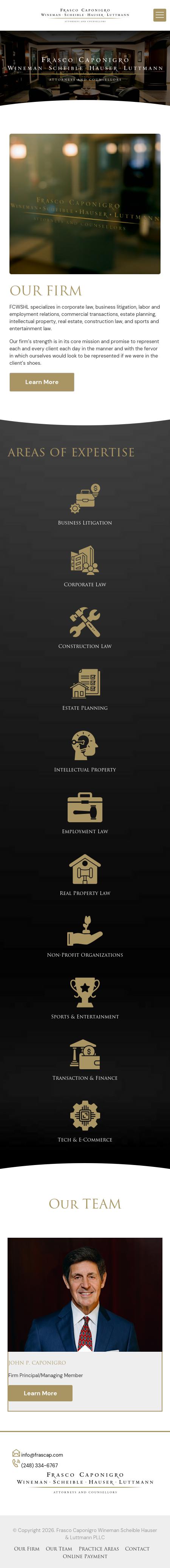 Frasco Caponigro Wineman & Scheible, PLLC - Bloomfield Hills MI Lawyers