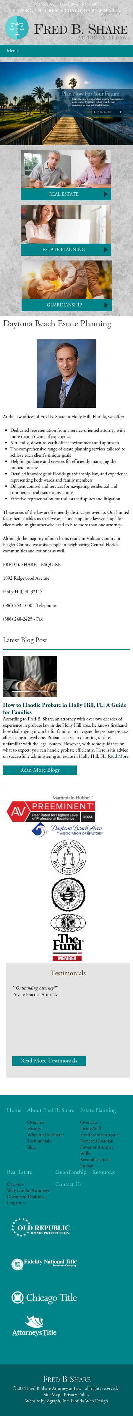 Fred B. Share - Holly Hill FL Lawyers