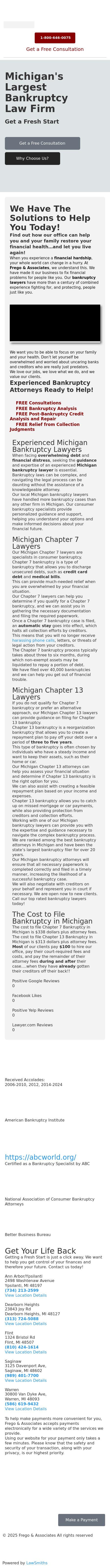 Frego & Associates-The Bankruptcy Law Office, P.L.C. - Dearborn Heights MI Lawyers