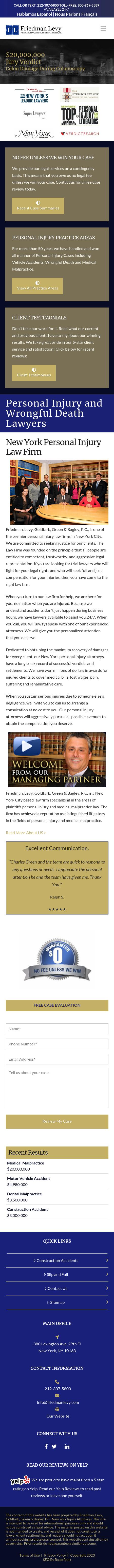 Friedman, Levy, Goldfarb & Green, P.C. - New York NY Lawyers