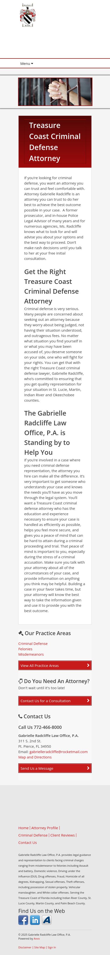 Gabrielle Radcliffe Law Office PA - Fort Pierce FL Lawyers