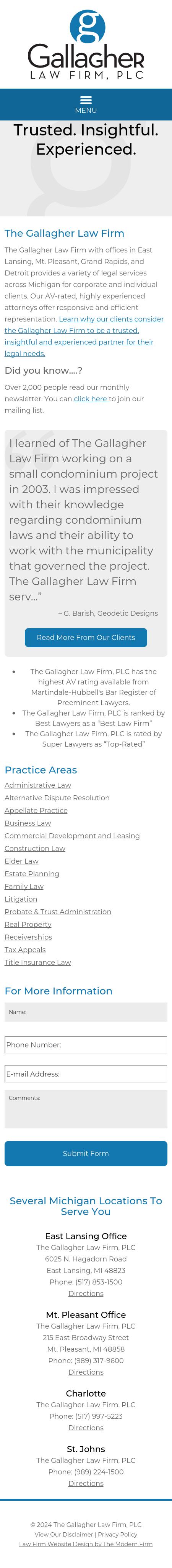 Gallagher Law Firm PLC - Lansing MI Lawyers