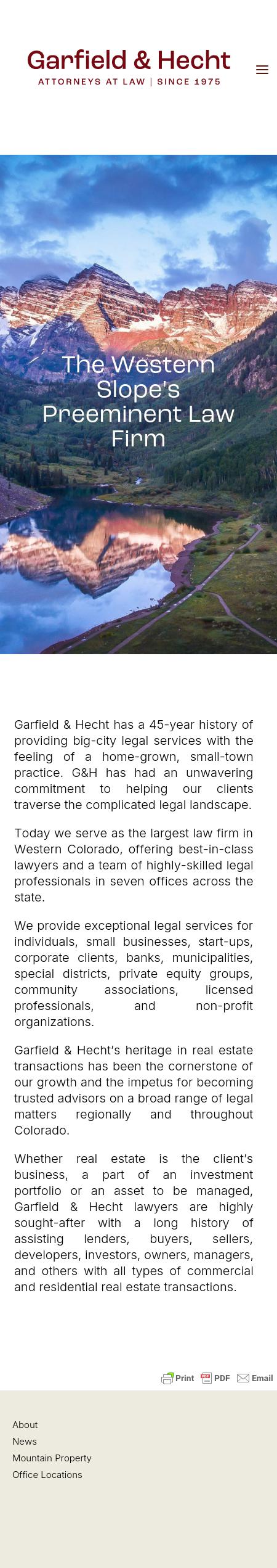 Garfield & Hecht, P.C. - Aspen CO Lawyers