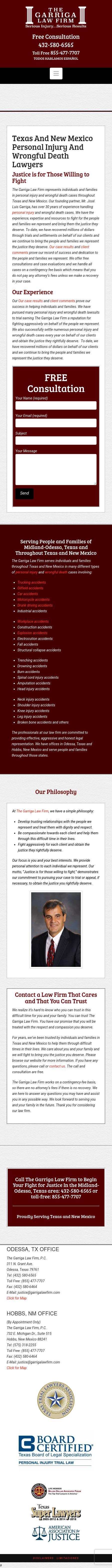 Garriga Law Firm - Odessa TX Lawyers