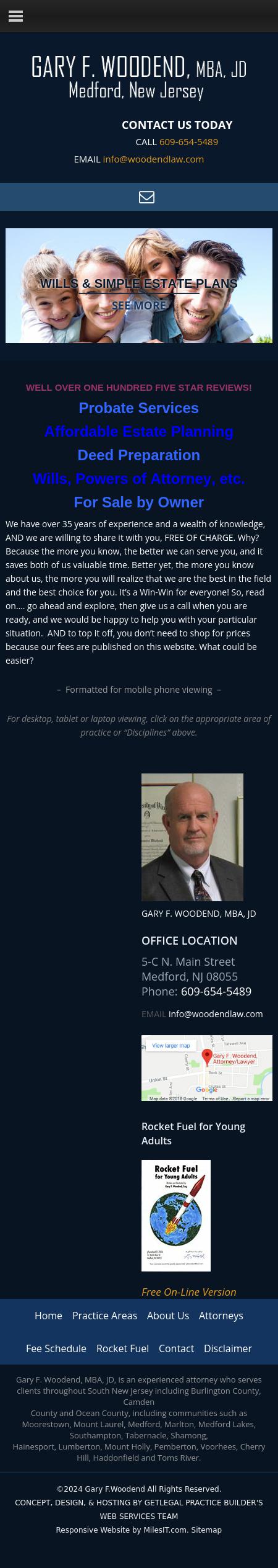 Gary F. Woodend, MBA, JD - Medford NJ Lawyers