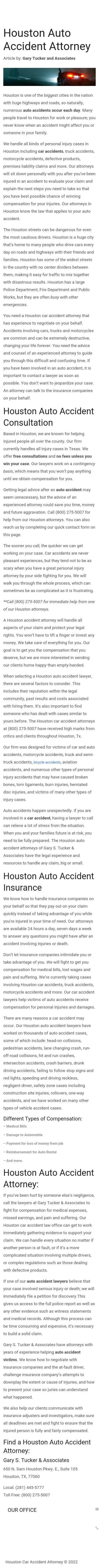 Gary S. Tucker, Houston Accident Attorney - Houston TX Lawyers