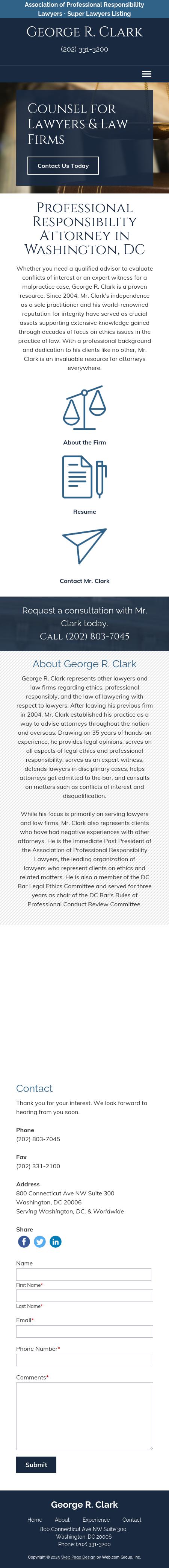 George R. Clark - Washington DC Lawyers