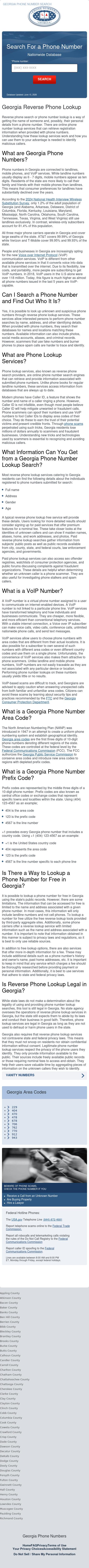 Georgia Reverse Phone Lookup - Arlington GA Lawyers