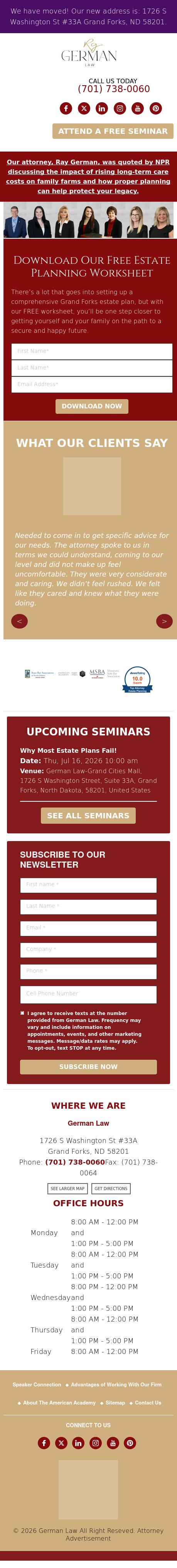 German Law - Grand Forks ND Lawyers