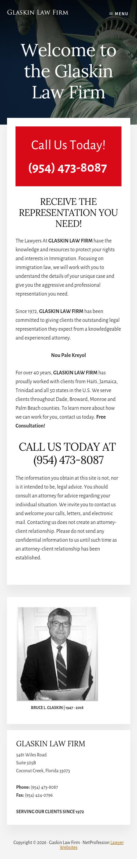 Glaskin, Bruce L - Plantation FL Lawyers