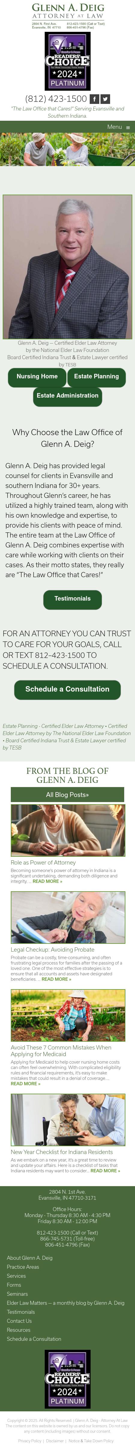 Glenn A Deig Attorney At Law LLC - Evansville IN Lawyers