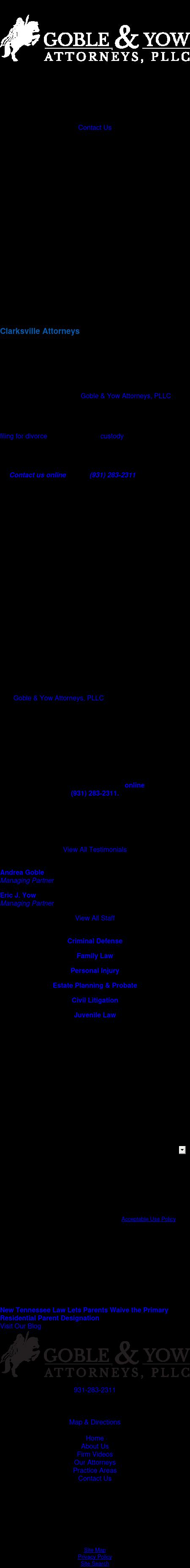Goble Law Firm - Clarksville TN Lawyers
