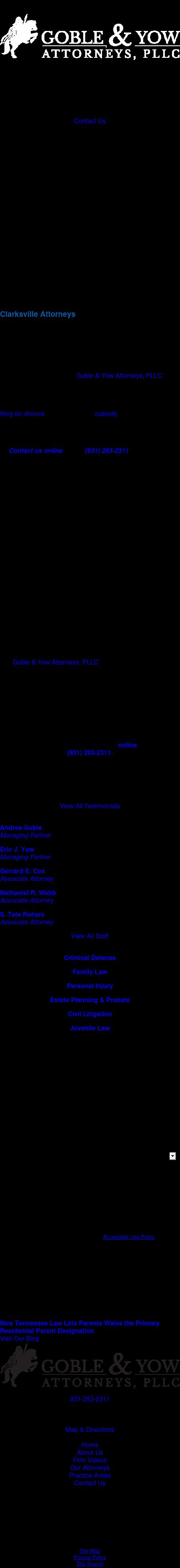 Goble Law Firm - Clarksville TN Lawyers