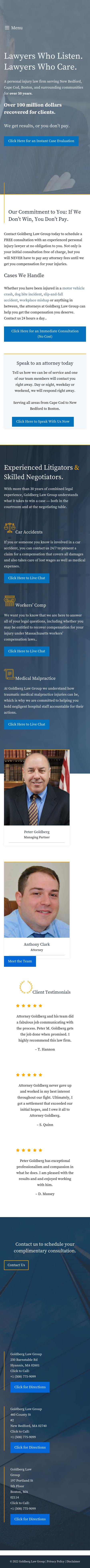 Goldberg Law Group Injury and Accident Attorneys Boston - Boston MA Lawyers