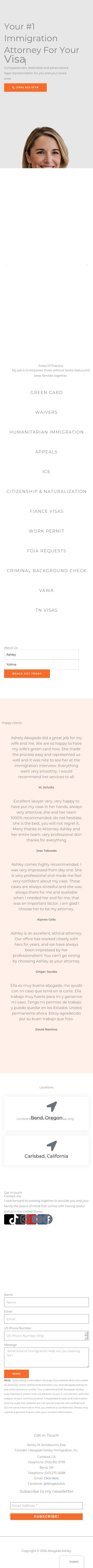 Abogada Ashley Immigration - Carlsbad CA Lawyers