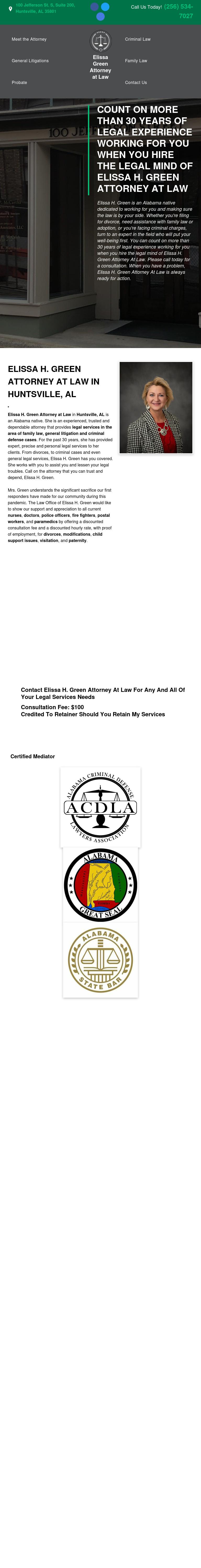 Green, Elissa H Attorney At Law - Huntsville AL Lawyers