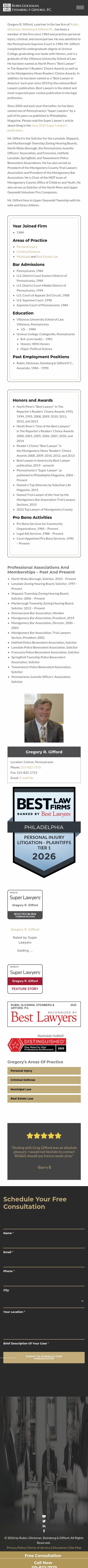 Gregory R. Gifford - Newtown PA Lawyers