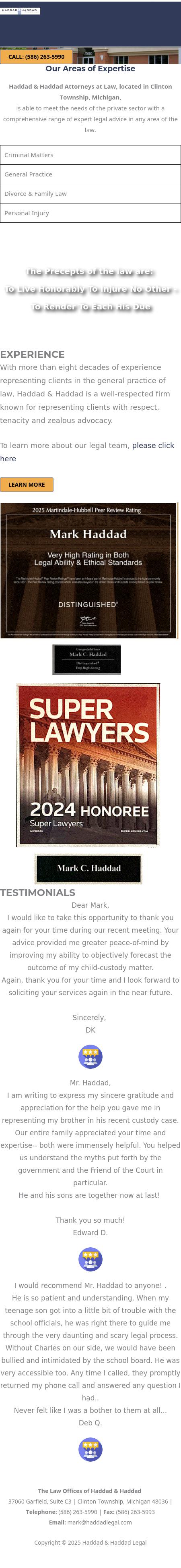 Haddad & Haddad - Clinton Township MI Lawyers