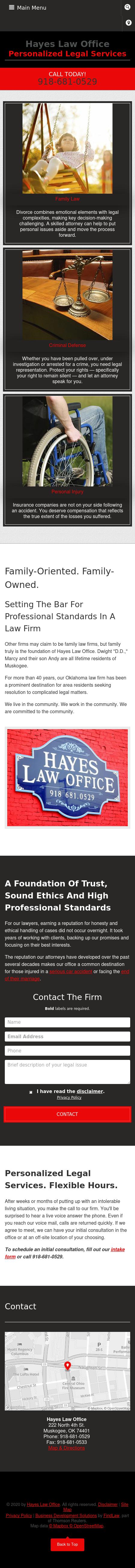 Hayes Law Office - Muskogee OK Lawyers